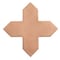 Apollo Tile Seville 5 x 5 in. Matte Terracotta Porcelain Cross Wall and Floor Tile 5.31 sq ft/case, 34PK TNG88CRCOTA - alternate 1