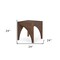 Homeroots 24" Brown Wood Modern Arched Square End Table 604035 - alternate 6
