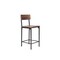 Homeroots Set of Two 25" Brown and Black Solid Wood and Metal Counter Height Bar Chairs, 2PK 555114 - alternate 4