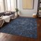 Homeroots 3' X 5' Navy Blue And Charcoal Damask Washable Indoor Outdoor Area Rug 603323 - alternate 6