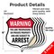 Signmission No Trespassing Shield Sign Warning You A, 6 inch X 6 inch, Vinyl Decal, 5PK SHI-D-5PACK-6-423 - alternate 4