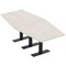 Skutchi Designs 8ft Hexagon Conference Table With Power | Harmony Series | 8 Person Meeting Room Table HAR-HEX.IR-48X96-T.BK-K458-NA - alternate 1
