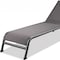 Homeroots Set of Two 23" Taupe Metal Outdoor Chaise Lounge, 2PK 372157 - alternate 3
