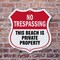 Signmission No Trespassing Shield Sign This Beach Is, 6 Inch X 6 Inch, Plastic Sign SHI-P-6-417 - alternate 5