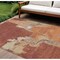 Homeroots 10' X 14' Orange And Burnt Orange Abstract Washable Indoor Outdoor Area Rug 609177 - alternate 1