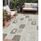 Homeroots 5' X 8' Beige Taupe And Tan Geometric Washable Indoor Outdoor Area Rug 616797 - alternate 1