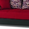 Homeroots 87" Red Polyester Convertible Futon Sleeper Sofa And Toss Pillows With Storage 607144 - alternate 6