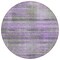 Homeroots 8' Purple Lavender And Gray Round Striped Washable Indoor Outdoor Area Rug 588066 - alternate 1