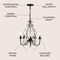 Jonathan Y Maura 5-Light 17" Crystal/Metal LED Chandelier, Black JYL9016A - alternate 12