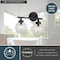 Vaxcel Lander 2 Light Matte Black Bathroom Vanity Wall Fixture with Clear Glass Globes W0431 - alternate 8