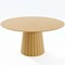 Homeroots 60" Brown Solid Wood Pedestal Base Round Top Dining Table 721016 - alternate 1