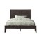 Homeroots Espresso Inlaid Panels Wood Queen Bed Frame 285863 - alternate 1