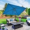 Pure Garden 10 Rectangular Umbrella, Turquoise 50-LG1279 - alternate 7
