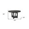 Homeroots 54" Black Rounded Solid Wood Pedestal Base Dining Table 397611 - alternate 6