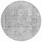 Homeroots 8' Charcoal Round Oriental Washable Indoor Outdoor Area Rug 607592 - alternate 9