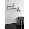 Kingston Brass Wall Mount Pot Filler Faucet with Knurled Handle, Polished Chrome KS8101RKZ - alternate 4