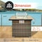 Serenelife Propane Fire Pit Table, 50000 BTU CSA/ETL Certified Safe Gas Table with Sturdy Wicker Base SLFPX45 - alternate 4