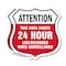 Signmission 24 Hour Surveillance Shield Sign Attenti, 18 inch X 18 inch, Plastic Sign, 2PK SHI-P-2PACK-18-353 - alternate 1