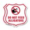 Signmission Alligator Warning Shield Sign Do Not Fee, 12 inch X 12 inch, Plastic Sign, 2PK SHI-P-2PACK-12-355 - alternate 1