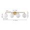 Jonathan Y Louis Parisian Globe 31 in. 4-Light Metal/Frosted Glass Modern Contemporary LED Vanity Light, Gold Pa JYL3558A - alternate 7