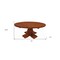 Homeroots 70" Brown Rounded Solid Wood Dining Table 488692 - alternate 5