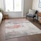 Homeroots 9' X 12' Coral And Gray Abstract Washable Indoor Outdoor Area Rug 617720 - alternate 5