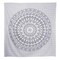 Homeroots 92" X 84" Black And White Mandala Cotton Hanging Tapestry 397403 - alternate 1