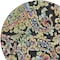 Homeroots 8' Black And Artichoke Green Round Paisley Washable Indoor Outdoor Area Rug 588596 - alternate 6