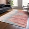 Homeroots 9' X 12' Coral Pink And Gray Abstract Washable Indoor Outdoor Area Rug 601198 - alternate 8