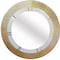 Homeroots 36" Gold and White Round Aluminum Ribbed Edge Framed Accent Mirror 485062 - alternate 6
