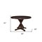 Homeroots 48" Espresso Rounded Solid Manufactured Wood Pedestal Base Dining Table 517760 - alternate 3