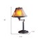Homeroots 18" Gray Metal Candlestick Table Lamp With Amber Empire Shade 524678 - alternate 3