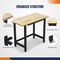 4Dock 48 in. W x 24 in. D 1-Drawer Workbench Table with Rubber Wood Tabletop WB201 - alternate 5