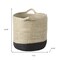 Homeroots 17" Black Water Hyacinth Basket 609420 - alternate 8