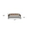 Homeroots 47in Beige Brown and Rust and Black Jute and Wool Blend Upholstered Southwest Distressed Bench 483750 - alternate 4