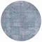 Homeroots 8' Blue And Gray Round Abstract Washable Indoor Outdoor Area Rug 615502 - alternate 6