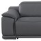 Homeroots 107" Dark Gray Italian Leather Reclining Metal USB Sofa 720280 - alternate 6