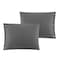Homeroots Dark Slate Gray Queen 100% Cotton 180 Thread Count Washable Duvet Cover Set 529012 - alternate 3
