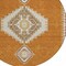 Homeroots 8' Copper Brown And Ivory Round Oriental Washable Indoor Outdoor Area Rug 598396 - alternate 6