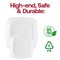 Smarty Had A Party Solid White Flat Rounded Square Plastic Dinnerware  Set (120 Dinner Plates+120 Salad Plates), 240PK 4830WH-VP-CASE - alternate 10