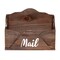 Homeroots 10" Brown Wood Envelope Shaped Mail Desk Organizer 661189 - alternate 1