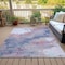 Homeroots 8' X 10' Blush And Gray Abstract Washable Indoor Outdoor Area Rug 631876 - alternate 7