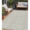 Homeroots 5' X 8' Pearl Orange And Purple Geometric Washable Indoor Outdoor Area Rug 615225 - alternate 1