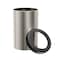 Gatco Modern Round 3 Gal. Wastebasket, Satin Nickel/Matte Black Lid 1911MX - alternate 3