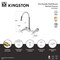 Kingston Brass Two-Handle Wall Mount Bridge Kitchen Faucet, Polished Chrome KS1291BEX - alternate 2