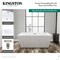 Kingston Brass 59" Acrylic Rectangular Double Ended Freestanding Tub with Drain, Glossy White/Antique Brass VTSQ593223C413 - alternate 5