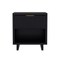 Manhattan Comfort Elara 18 in Solid Wood Nightstand in Black (1-Drawer) NS1794-2 - alternate 4