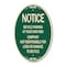 Signmission Notice - Bicycle Parking at Your Own Risk Com, 12 In X 18 In Architectural, Heavy Gauge Aluminum A-OV-G-1218-23537 - alternate 1