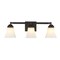 Jonathan Y Staunton 24" 3-Light Farmhouse Cottage Metal LED Vanity Light w/Frosted Glass Shades, Oil Rubbed Bron JYL7524A - alternate 1