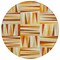 Homeroots 8' Orange Ivory And Copper Round Geometric Washable Indoor Outdoor Area Rug 598288 - alternate 7